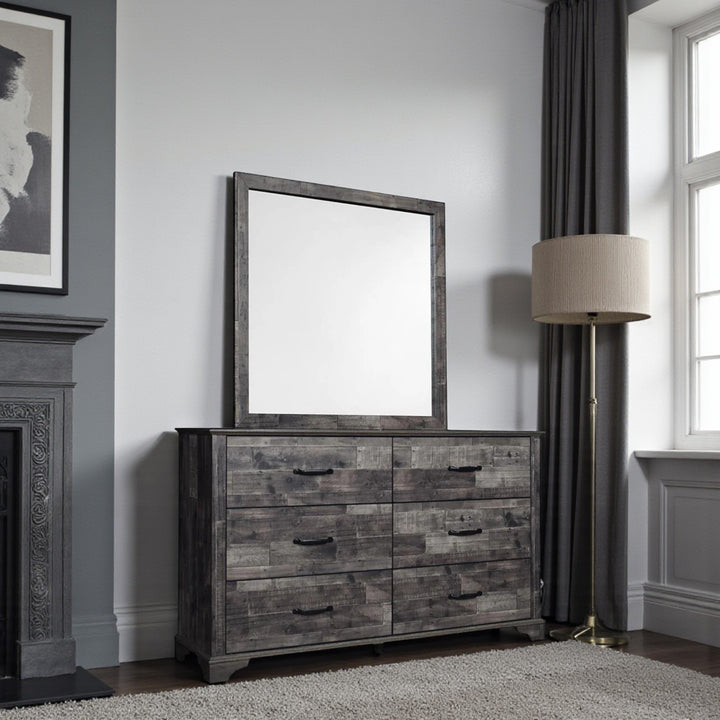 Tide Wooden Vanity Dresser With Storage Options - Dark Brown