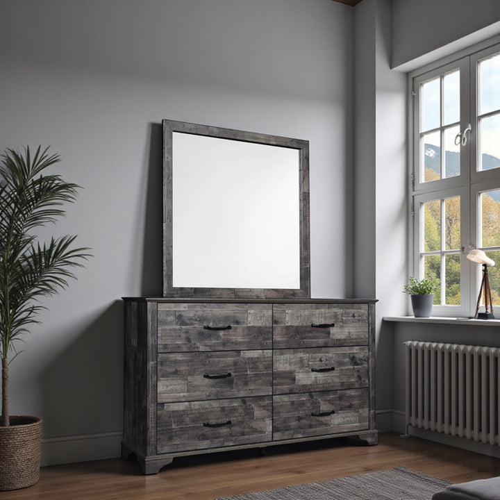 Tide Wooden Vanity Dresser With Storage Options - Dark Brown