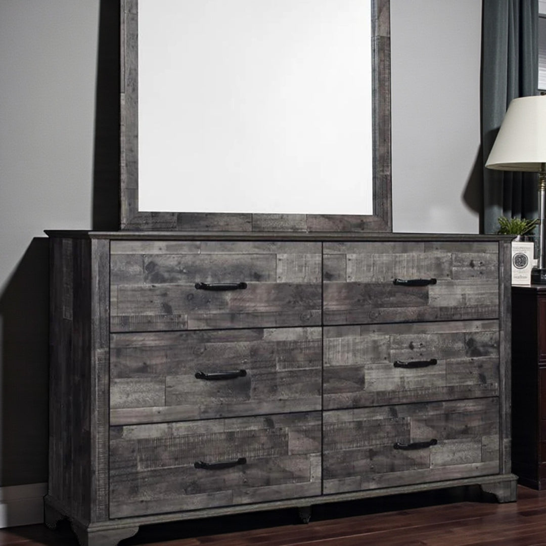 Tide Wooden Vanity Dresser With Storage Options - Dark Brown