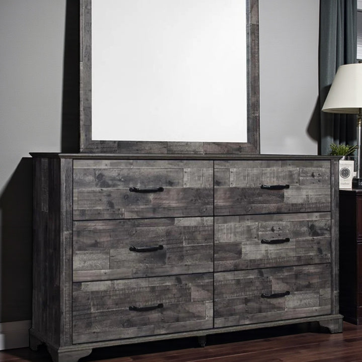 Tide Wooden Vanity Dresser With Storage Options - Dark Brown