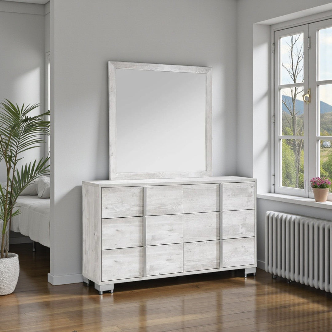 Solace Wooden Vanity Dresser With Spacious Storage Drawers - White