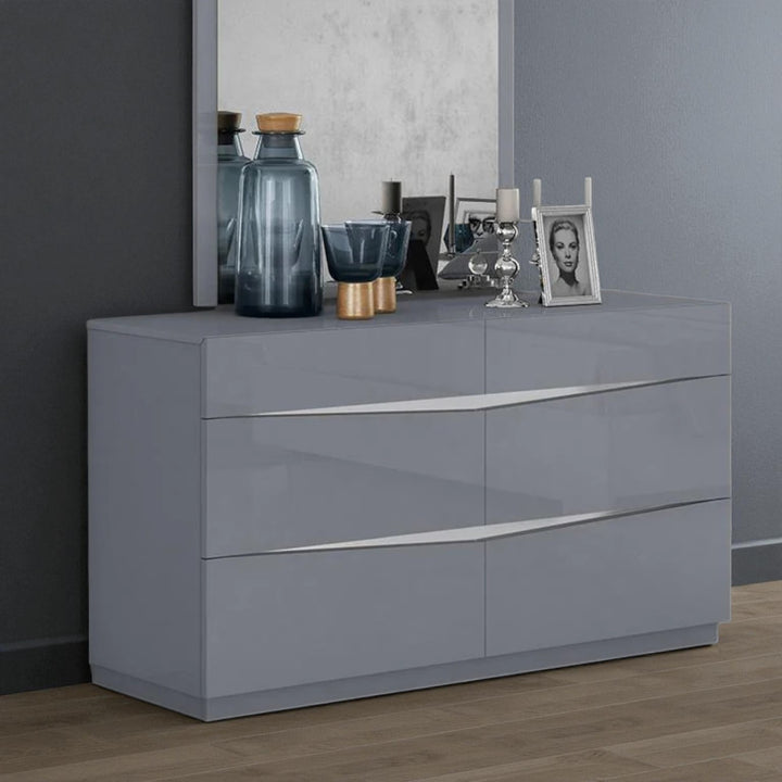 Drift Wooden Vanity Dresser With Spacious Storage Drawers - Cool Grey