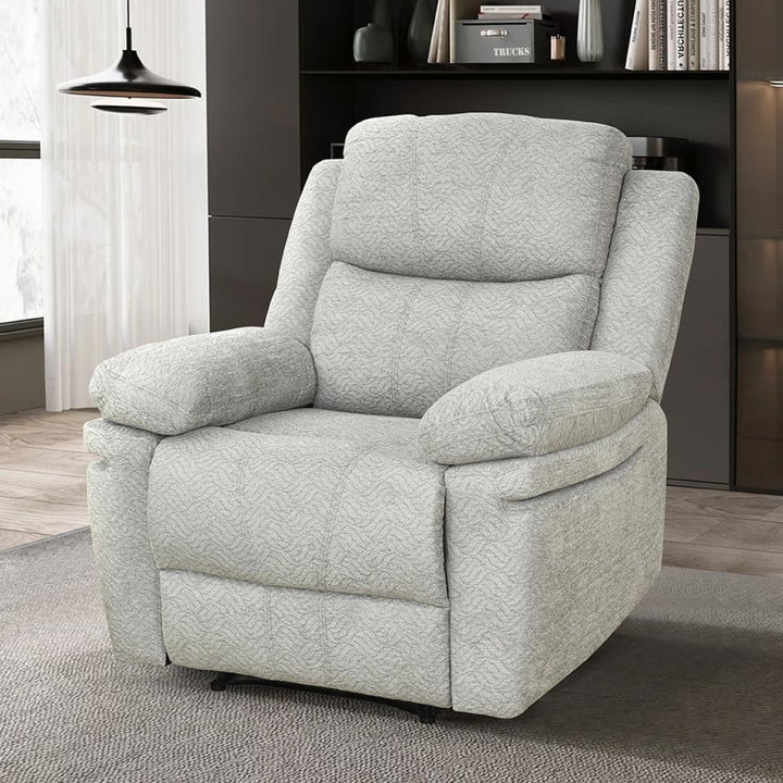 Vinget Beige Power Recliner Chair in Fabric Upholstery