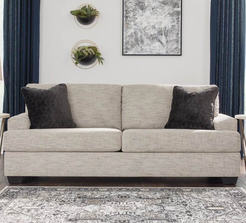 3310438 Vayda Stationary Sofa In Fabric Upholstery - Pebble | Signature Design By Ashley