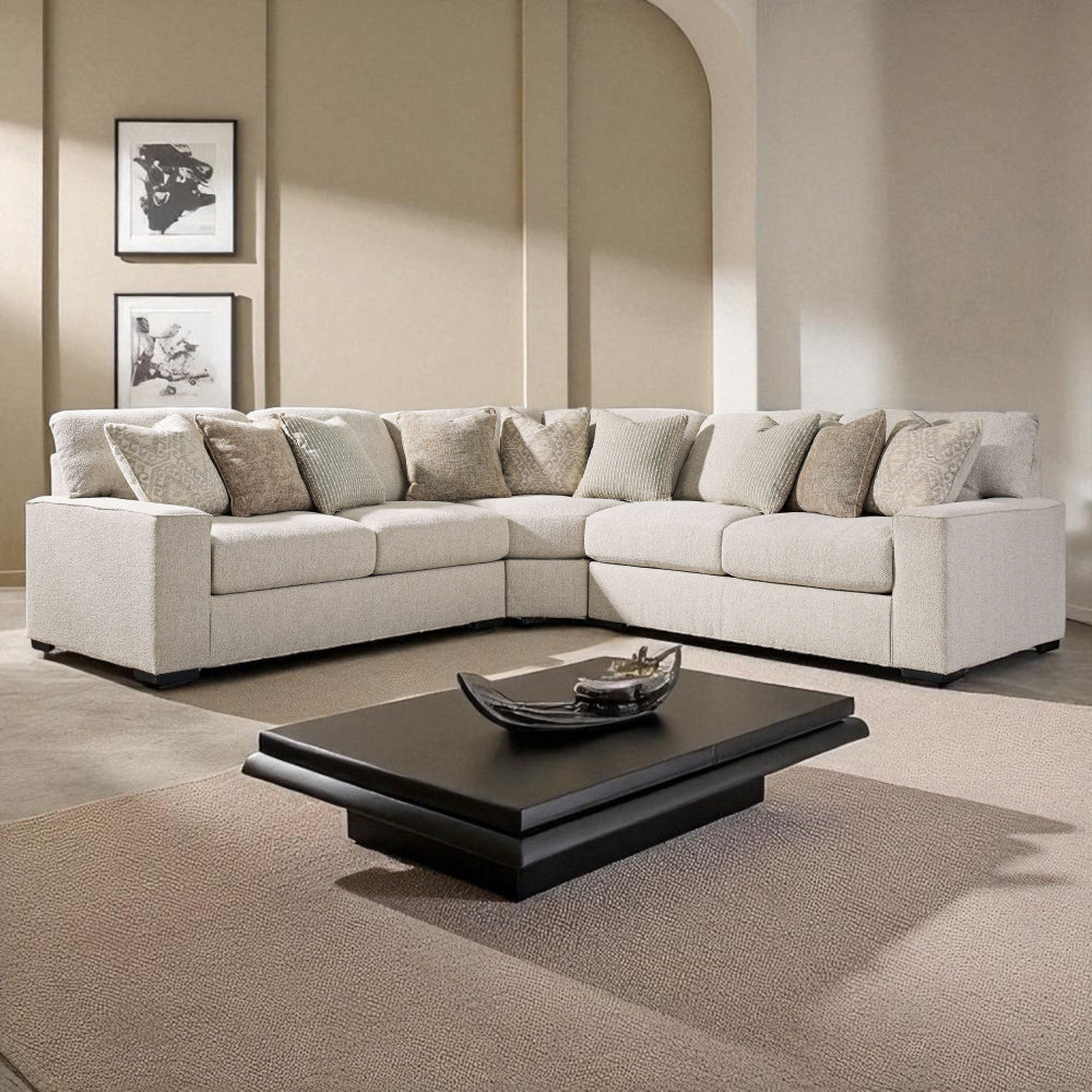 25102S1 Ballyton 3-Piece Sectional Sofa In Fabric Upholstery - Sand | Signature Design By Ashley