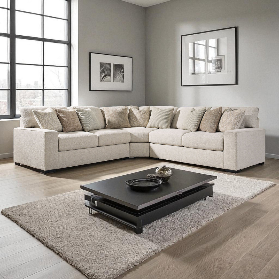 25102S2 Ballyton 4-Piece Sectional Sofa In Fabric Upholstery - Sand | Signature Design By Ashley