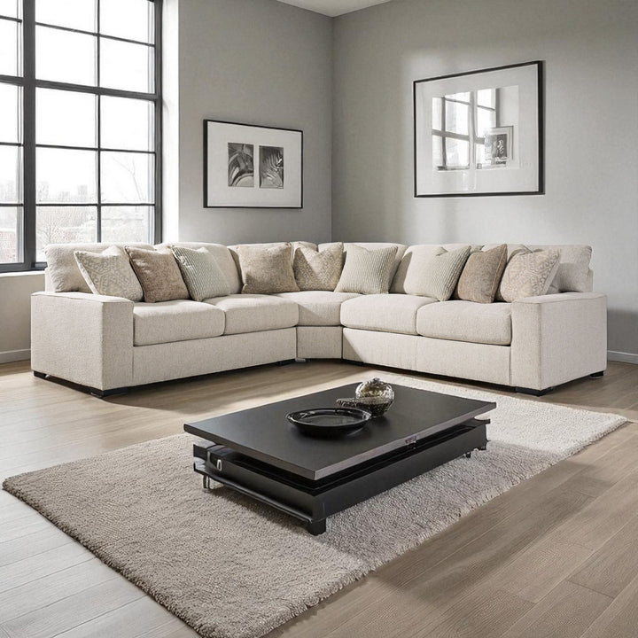 25102S2 Ballyton 4-Piece Sectional Sofa In Fabric Upholstery - Sand | Signature Design By Ashley