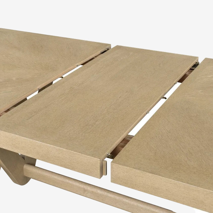 Zidane 7-Piece Natural Dining Table Set With Extension Leaf