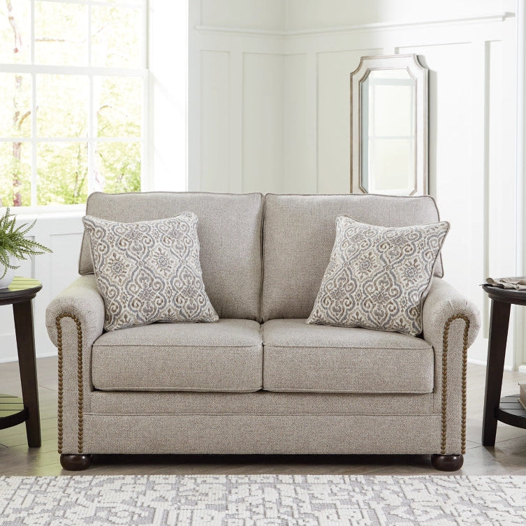 3730735 Gaelon Loveseat In Fabric Upholstery - Dune | Signature Design By Ashley