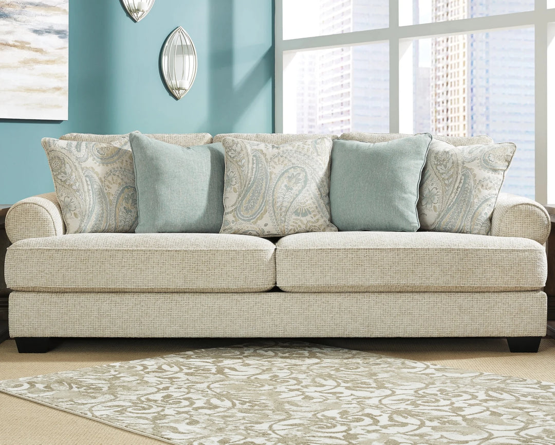 9620538 Monaghan Stationary Sofa In Fabric Upholstery - Sandstone | Signature Design By Ashley