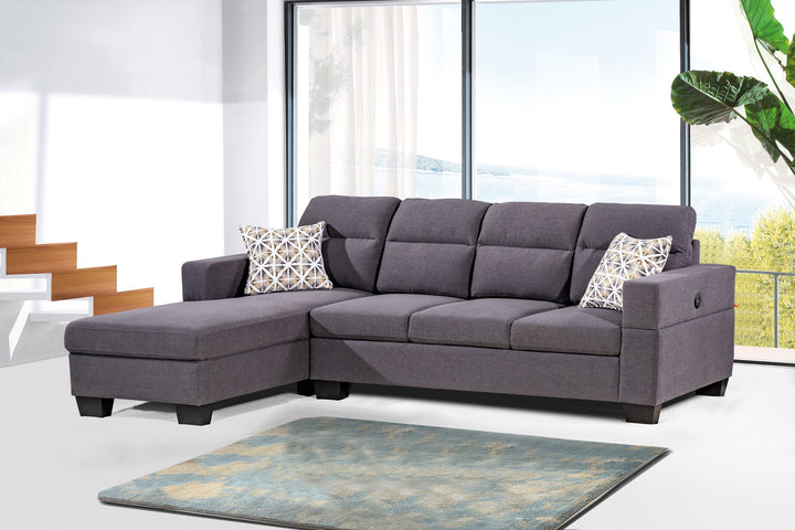 Capri Sectional Sofa with USB Connectivity