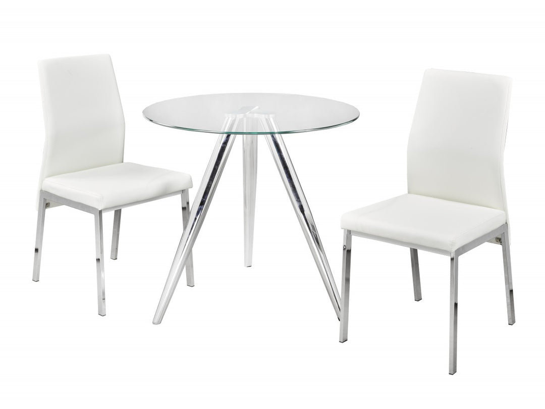 3-Piece Small Dining Set - White