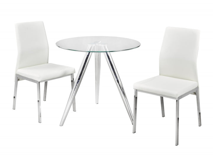 3-Piece Small Dining Set - White