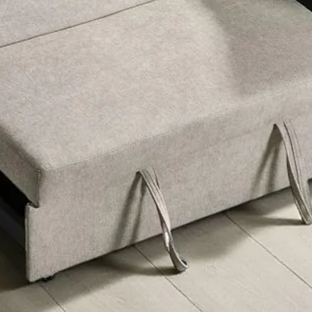 Evane Sectional Sofa Bed With Reversible Storage Chaise - Beige