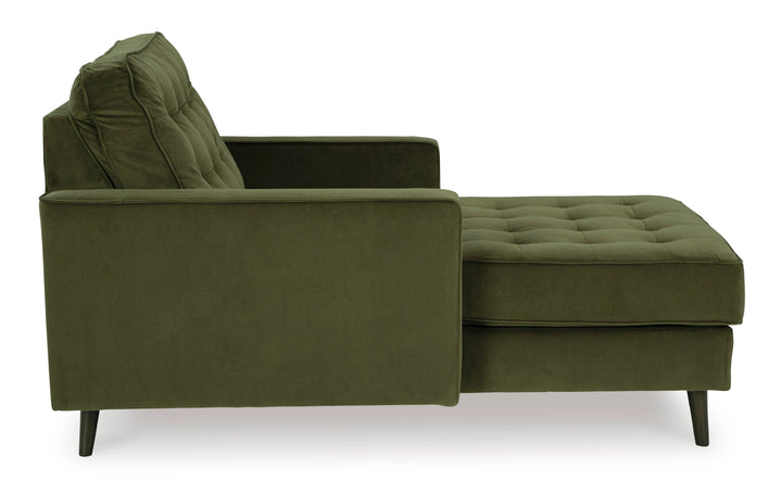 2640415 Reveon Lakes Chaise In Fabric Upholstery - Olive | Signature Design By Ashley