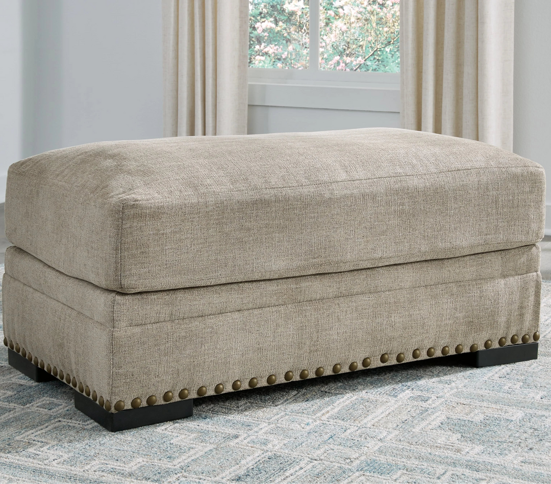 2700414 Galemore Oversized Accent Ottoman In Fabric Upholstery - Quarry | Benchcraft By Ashley