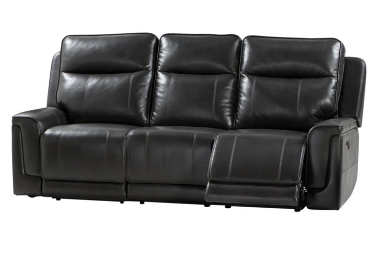 Dallas Contemporary Dual Power Recliner - Charcoal