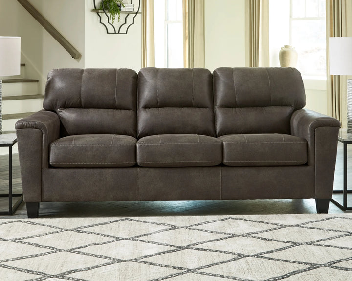 9400238 Navi Stationary Sofa in Leather Upholstery - Smoke | Signature Design By Ashley