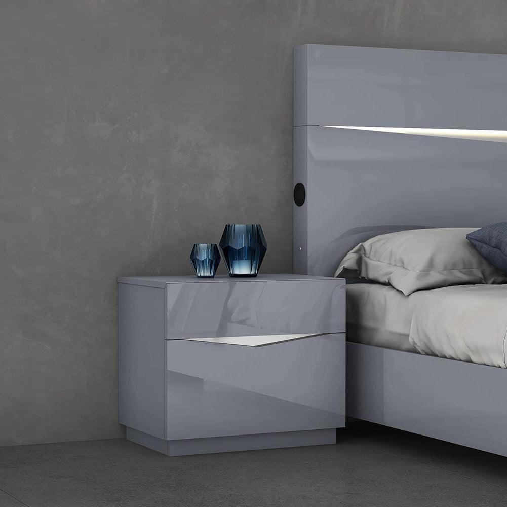 Drift Wooden Nightstand - Grey | Stylish, Compact & Built to Last