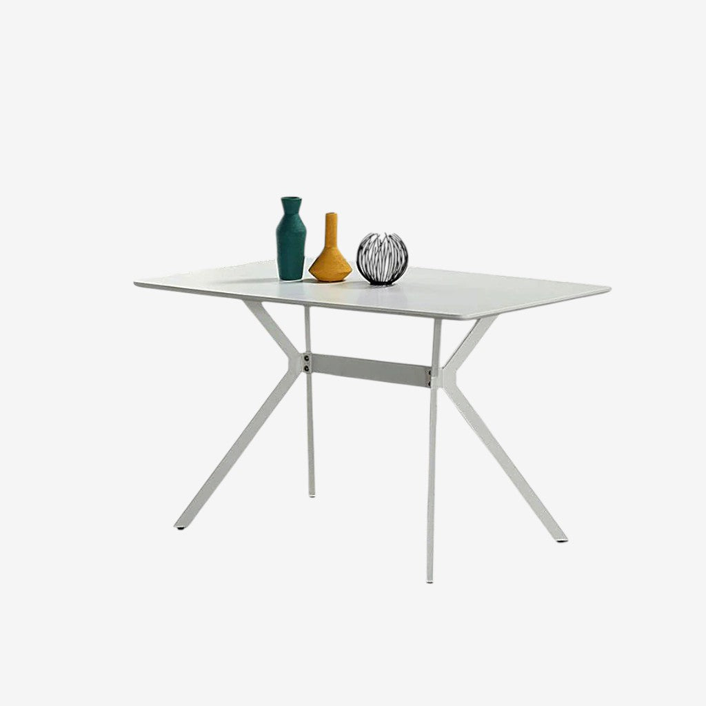 Sonnet Scratch Resistant Metallic Dining Table | Available in Grey & White