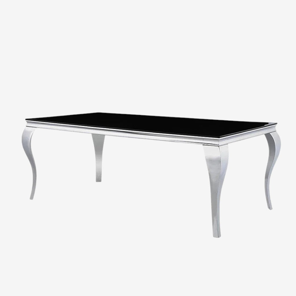 Sprout Metallic Dining Table | Available In Tempered Glass & Marble Top