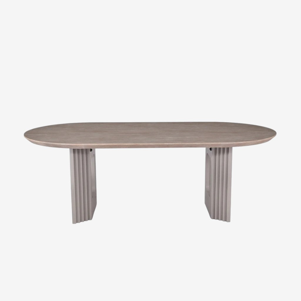 Atlas Solid Wood Dining Table - Beige
