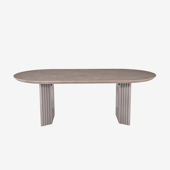 Atlas Solid Wood Dining Table - Beige