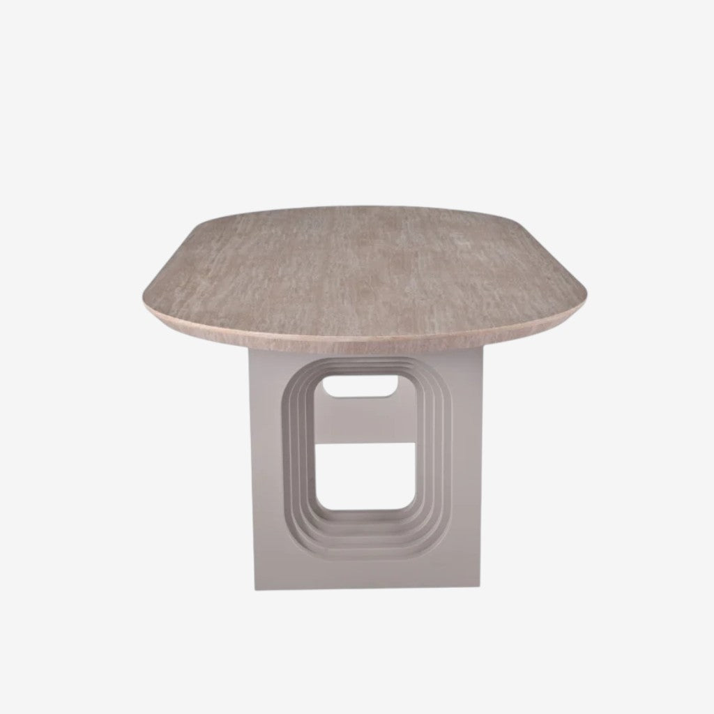 Atlas Solid Wood Dining Table - Beige