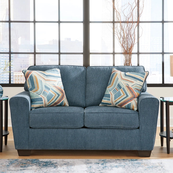4060535 Cashton Loveseat In Fabric Upholstery - Blue | Signature Design By Ashley