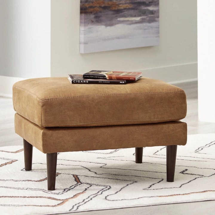 4100214 Telora Accent Ottoman In Fabric Upholstery - Caramel | Signature Design By Ashley