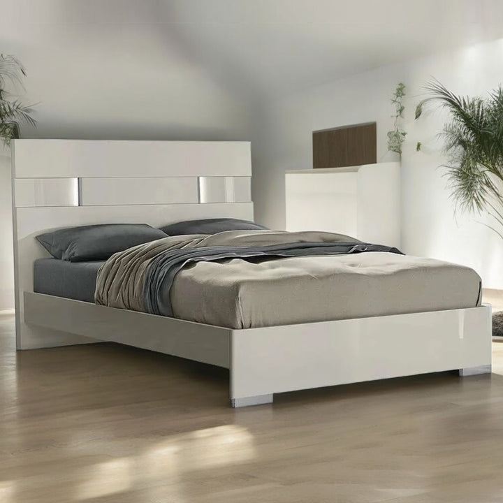 Aurora Luxurious Platform Bed Frame With Built-in LED Lights - Gorge Grey