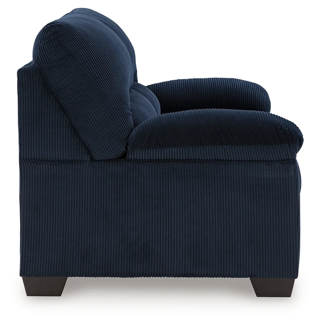 2420535 SimpleJoy Loveseat In Fabric Upholstery - Navy | Signature Design By Ashley