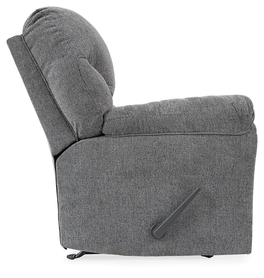 2810525 Allmaxx Rocker Recliner Chair In Fabric Upholstery - Pewter | Benchcraft By Ashley