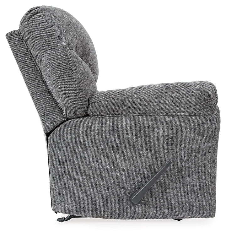 2810525 Allmaxx Rocker Recliner Chair In Fabric Upholstery - Pewter | Benchcraft By Ashley