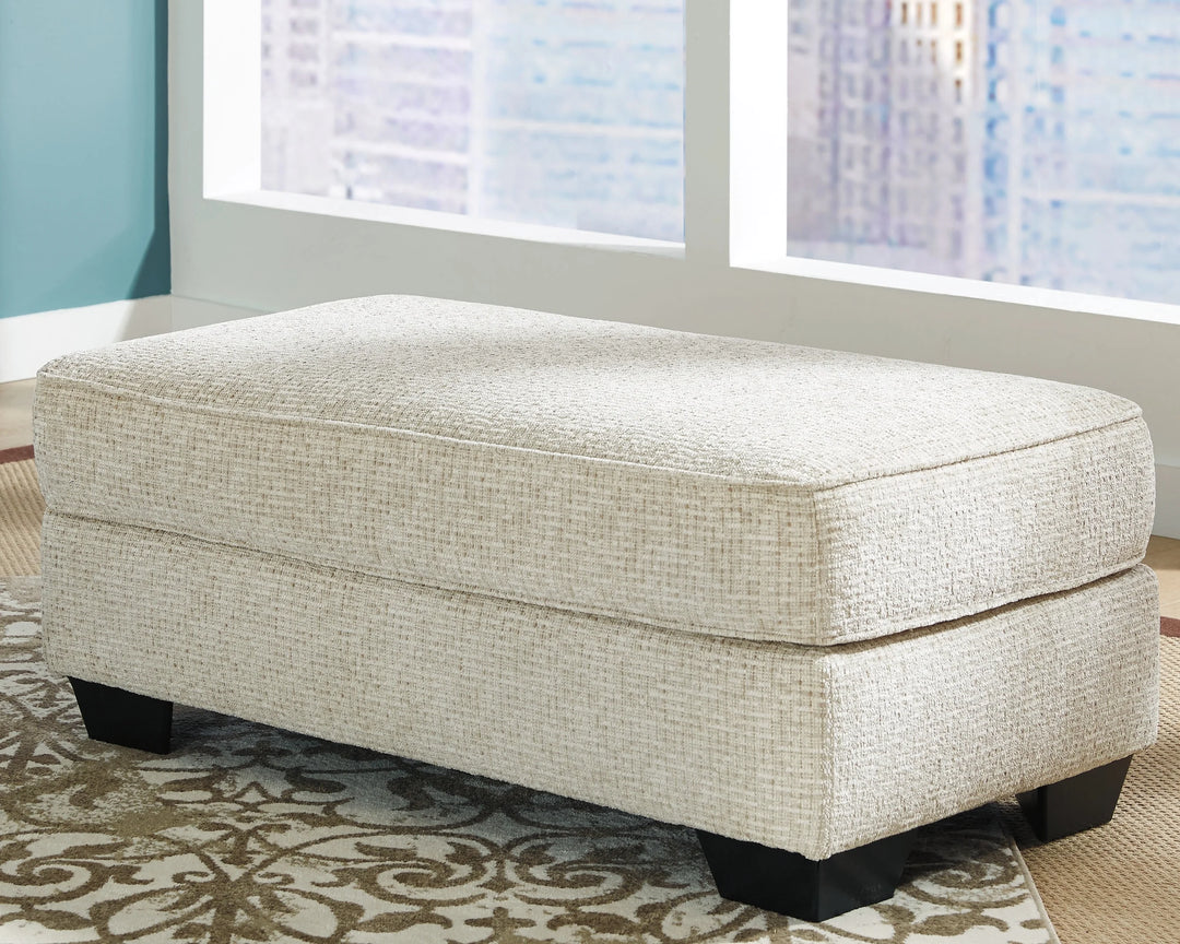 9620514 Monaghan Oversized Accent Ottoman In Fabric Upholstery - Sandstone | Signature Design By Ashley