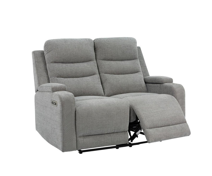 Macha 3-Piece Grey Power Recliner Set In Fabric Upholstery