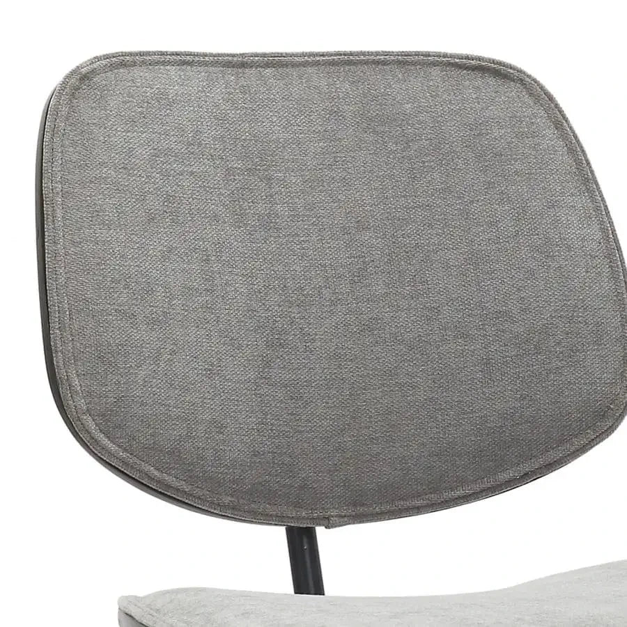 Chaise d'appoint Capri, ensemble de 2, en gris clair, noyer et noir