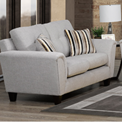 Monroe 3-Piece Sofa Set In Fabric Upholstery - Platinum