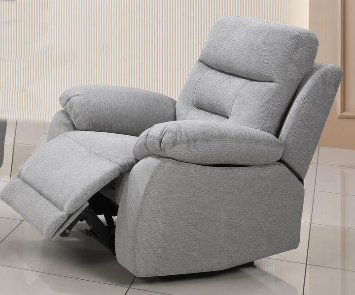 Vital 3-Piece Grey Power Recliner Set In Fabric Upholstery