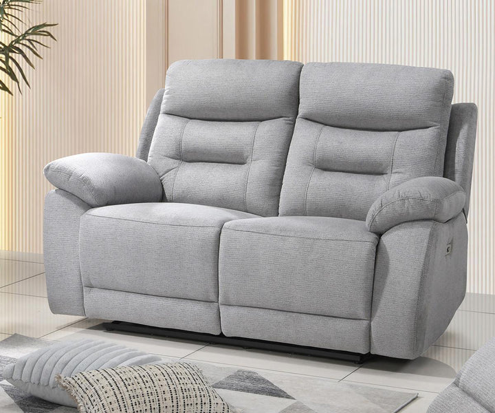 Vital 3-Piece Grey Power Recliner Set In Fabric Upholstery