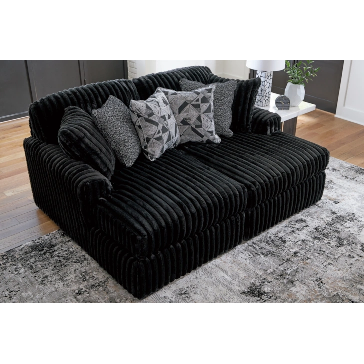 98103S8 Midnight-madness Super Chaise In Fabric Upholstery - Onyx | Signature Design By Ashley
