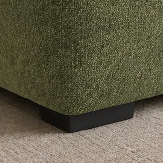 Zara Green 2-Seater Loveseat In Fabric Upholstery