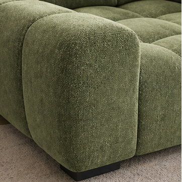 Zara Green 3-Seater Sofa In Fabric Upholstery