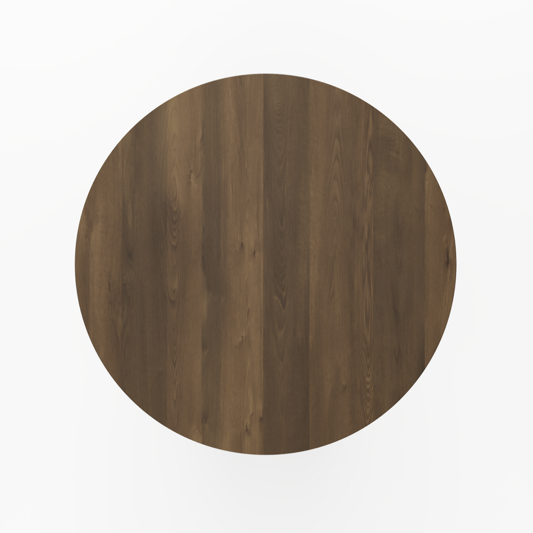 Bunit Solid Wooden Walnut Round Dining Table