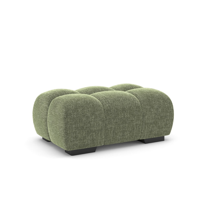 Wise Fabric Upholstered Green Bubble Accent Ottoman