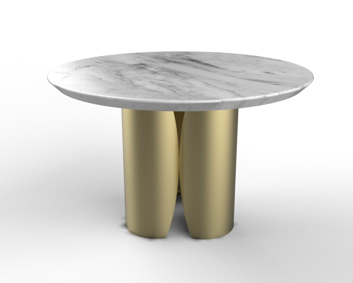 Hence Metal Base Gold Round Dining Table