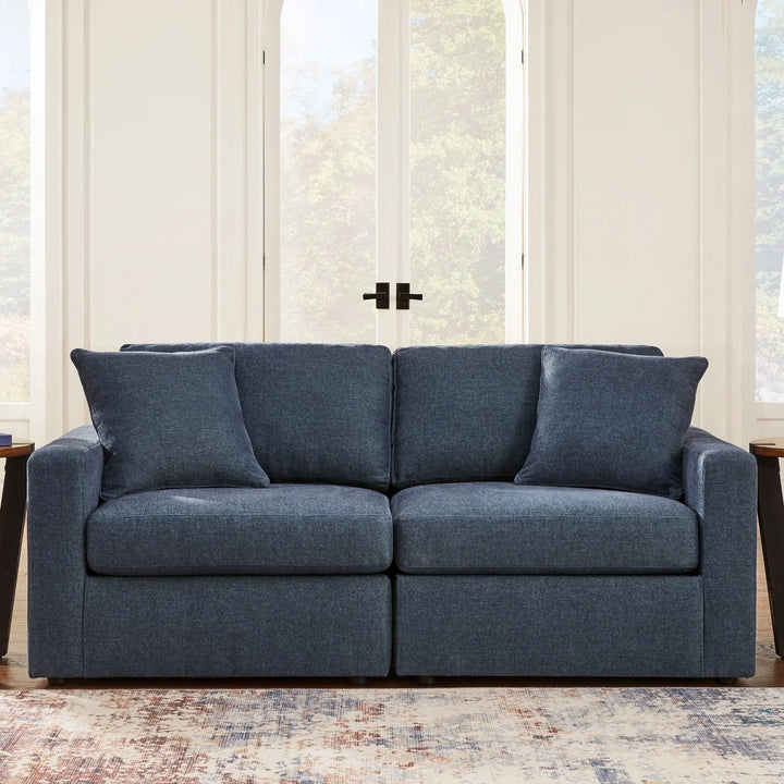 92101S1 Modmax 2-Piece Modular Loveseat In Fabric Upholstery - Ink | Signature Design By Ashley