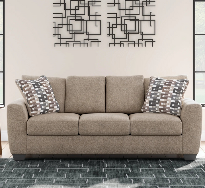 3020438 Triston-Peaks Sofa In Fabric Upholstery - Suede | Benchcraft By Ashley