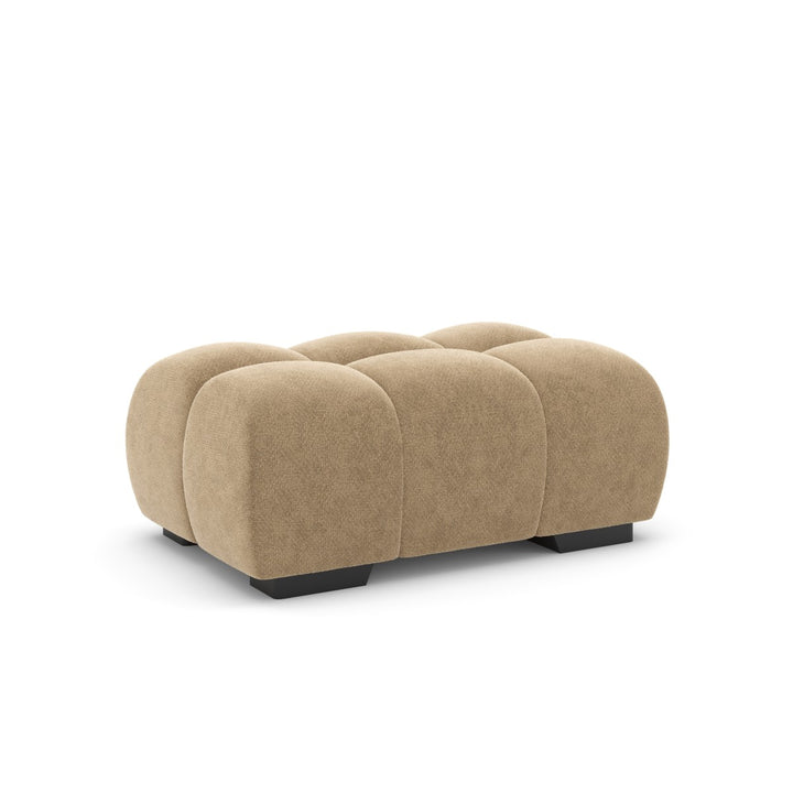Wise Fabric Upholstered Taupe Bubble Accent Ottoman