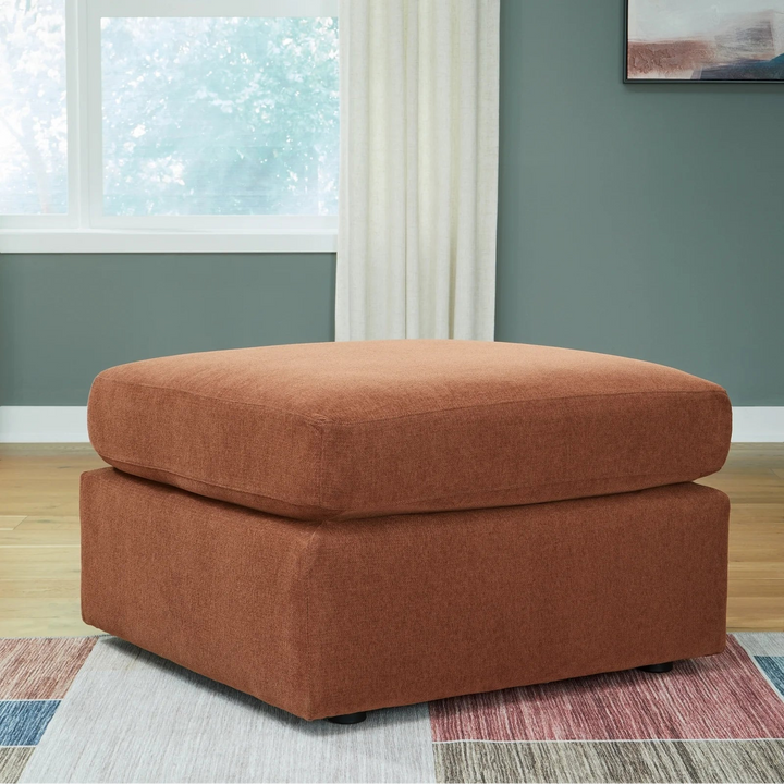 9210208 Modmax Oversized Accent Ottoman In Fabric Upholstery - Spice | Signature Design By Ashley